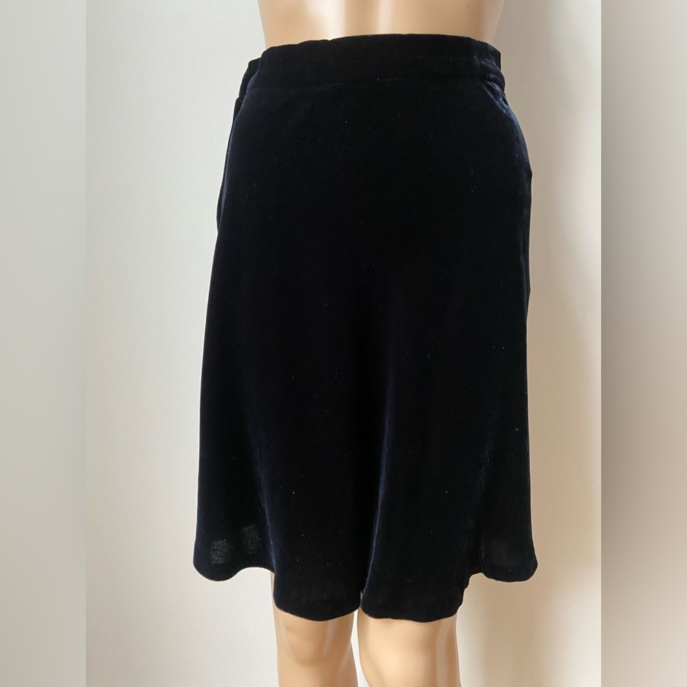 Black velvet skirt